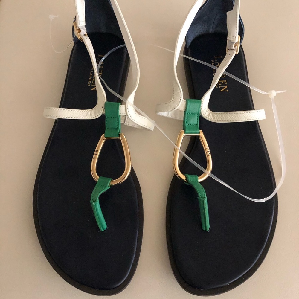 BRAND NEW LAUREN by Ralph Lauren Strapped Flat Sandal size 10B US